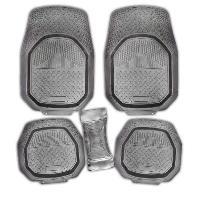 Коврики Полиуретан 5 пр (п:78*55см,з:48*51см,с:26*60см) ванночки, Rain-4, Серый, к-т SKYWAYS01702053