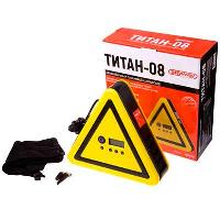 Компрессор метал корпус 12V ТИТАН-08, 30л, форма аварийного знака  SKYWAY S02001021