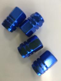Колпачок для камеры металлический шестигранный, металлик синий, 4 шт, к-т  VC-005 