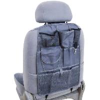 Органайзер-защита спинки сиденья ПВХ 7 карманов Серый SKYWAY