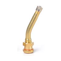 Вентиль для бескамерных шин грузовой латунь гнутый  90 мм , угол 27°  ( V3.20.4 / 90/ 27° ) 