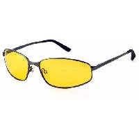 Очки водителя поляризационные, оправа металл черный, желтые линзы "SunDrive" (043)