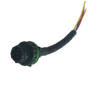 Разъем герметичный (AMP) с проводами, Розетка, 7 контактов, прямой 