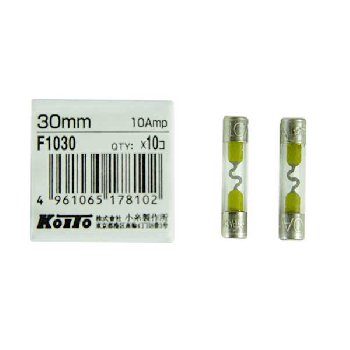 Предохранитель стеклянный 6*30мм, 10 А, шт.  KOITO (уп.10 шт.) F1030