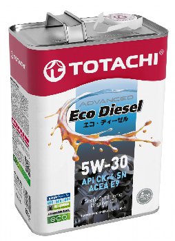 Масло моторное TOTACHI EcoDiesel CK-4/СJ-4/SN  5W30 ( 4 л.)  п\синт диз (уп.6 шт.)