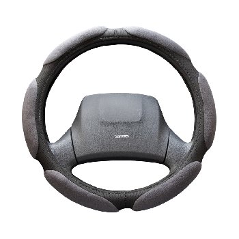 Оплетка перфокожа Sponge air, L (39-41 см) Серая, 6 подушечек замша Серая SKYWAY S01101061 (1/25)