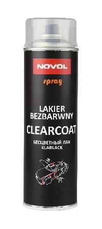 Лак акриловый бесцветный глянцевый СПРЕЙ CLEARCOAT Spray, 0.5л. (34002) NOVOL (1/6)