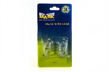 Лампа б/ц 12V 18W  W2.1*9.5d (блистер 2 шт.) (61228 Бц/ 2 BL), к-т Маяк