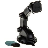 Держатель телефона магнитный, на стекло, присоска, жесткая ножка Черный SKYWAY S00301032