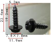 Саморез с шайбой d-5,2мм, L-19,3мм, ключ 8мм (H2136), черный (уп.100шт), шт