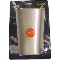 Пепельница-стакан пластик, синяя подсветка крышки, солнечная батарея, золото, JG037 GD