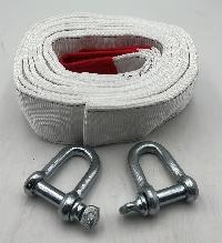 Трос ленточный 15т,  5м,  2 шакла, белый, в сумке, TCS-15T-5M-W