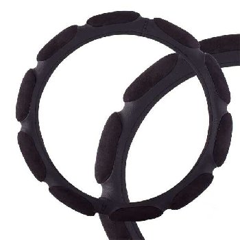 Оплетка замша Sponge classic, M (37-39 см) Черная,10 подушечек замша Черная SKYWAY S01101039