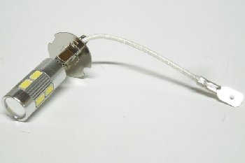 Светодиодная лампа H 3 24V 10 SMD (5630) 5 W Pk22s WHITE LENS 360° (Mаяк ULTRA) (24 H3/A-12)