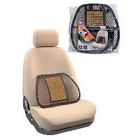 Поддержка поясничная с массажером из деревянных шариков, бежевая 43*39см Nova Bright-fusion (46868)