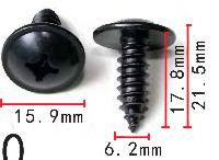 Саморез d-6,2мм, L-18мм (H2180), черный (уп.100шт), шт