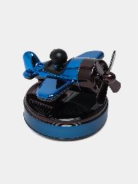 Ароматизатор на панель с солнечной батареей TM-804 Самолет с пилотом Синий 