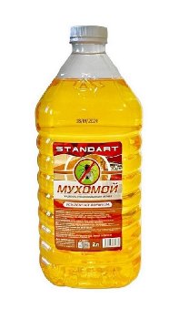 Омыватель стекла летний  (Стеклоомывающая жидкость) МУХОМОЙ "Standart" 2л (1/9) 