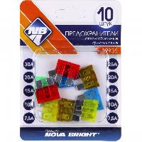 Предохранитель флажковый  (блистер 10 шт.) 7,5A-30A  Nova Bright; к-т (39935)