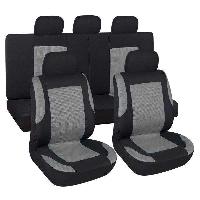 Чехлы полиэстер, салон (9 пр) FORSAGE, Черный-Серый SKYWAY  S01301147