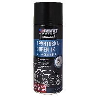 Грунт акриловый автомобильный 1K, 226 г, спрей, ЧЕРНЫЙ, ABRO Masters (уп.12 шт.)