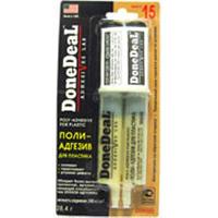Клей двухкомпонентный эпоксидный 15 минут бежевый для пластика шприц 28.4 г DoneDeaL DD6580 (уп12шт)