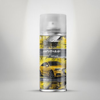 Антигравий-спрей черный,  520 мл (BLACK ANTIGRAVEL) SL0103 AGAT AVTO (1/12)