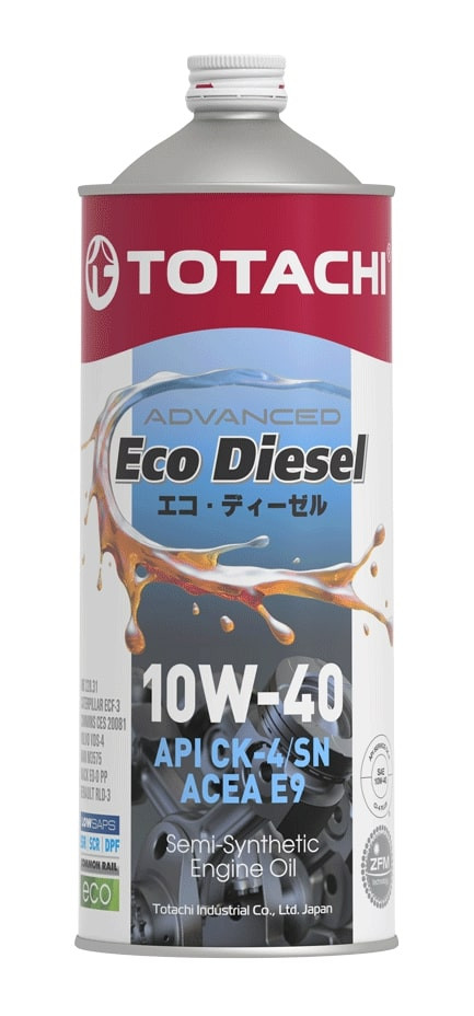 Масло моторное TOTACHI EcoDiesel CK-4/СJ-4/SN 10W40 ( 1 л.)  п\синт диз (уп.12 шт.)