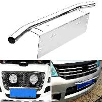 Кронштейн под номерной знак с трубой хромированный