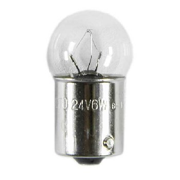 Лампа 24V  6W BA15S/G18  (KOITO) (уп 10 шт) (3631)