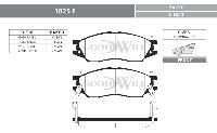 PF-2435 Колодки тормозные дисковые 1025 F Goodwill  N.AD Van/ Wingroad Y11 99-04 FR