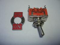 Кнопка-тумблер пластик-металл, 3 контакта, 15А , шт.