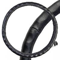 Оплетка кожа гладкая рельефная Large-3 2XL (45-47 см) Черная SKYWAY