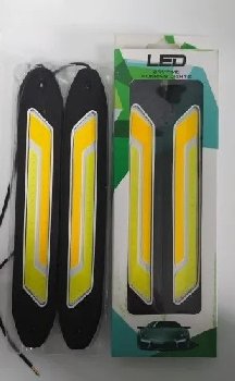 Ходовые огни диодные COB гибкие водонепроницаемые (2 цвета) 12V (2 шт), к-т LD-C101A  с повт поворот