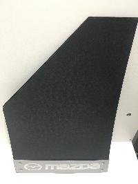 Брызговик плоский 370*240, надпись MAZDA, черный, с метал планкой, (2 шт), к-т