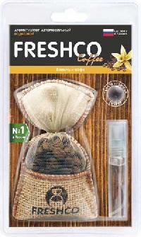 Ароматизатор подвесной мешочек Freshco Coffee ВАНИЛЬ и КОФЕ  CF-04  (10/100)