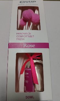 Ароматизатор жидкий флакон/палочки ROSE, 50мл CA-361, CityUp (1/12)