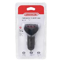 Адаптер прикуривателя 3 USB 20W 12/24V (QC) треугольный Черный SKYWAY S04601019