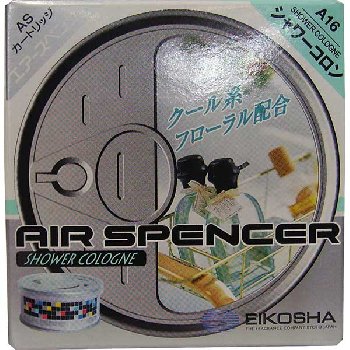 Ароматизатор на панель керамика банка металл AIR SPENSER (A-16) SHOWER COLOGNE/ Кельнский дождь