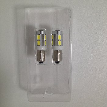 Светодиод T 8 12V SUPER WHITE 10SMD BA9S ULTRA (к-т 2шт.) (Маяк) (12T8-W/10SMD/A-33 ), к-т