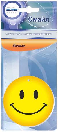 Ароматизатор подвесной пластина Смайл ВАНИЛЬ  PSMB-092 (10/40)