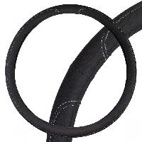 Оплетка экокожа Large-2 3XL (47-49 см) Черная с серой прострочкой SKYWAY