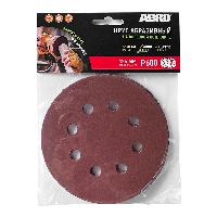 Круг шлифовальный самозацепляемый D125 мм, 8 отв, P 600 (уп 5 шт) к-т   ABRO VD-125A600-RE 