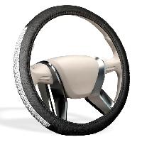 Оплетка экокожа-стразы Mona Liza Sunshine M (37-39см) черный, стразы серебро (OPLM1301), шт. AZARD