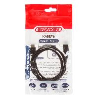 Кабель Type-C/ Type-C, L 1м, 3А, 27Вт, черный, в пакете S09603008 SKYWAY