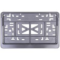 Рамка номера квадратная 290*170, пластик с защелкой, Серая, без надписи 115/5-с (1/30)