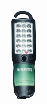 Фонарь диодный 18 LED с аккумулятором и зарядным устройством  12V, 220V    90704 SATA 