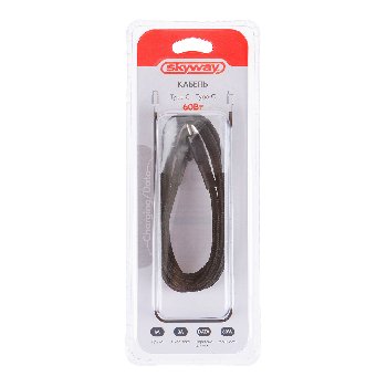 Кабель Type-C/ Type-C, L 1м, 3А, 60Вт, тканевая оплетка, черный S09603015 SKYWAY