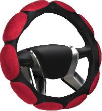 Оплетка перфокожа Sponge, M (d 37-39см) Черная,10 подушечек замша Красная AZARD (OPL00084), шт.