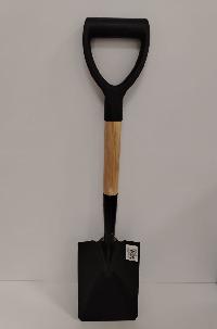 Лопата автомобильная квадратная, метал.ковш 210*150 мм, черенок дерево,V-обр. ручка, L 700 мм JF-024